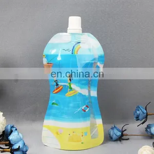 Customized Bottle Shaped Plastic Liquid Spout Pouches for Drinking Water thumbnail-1