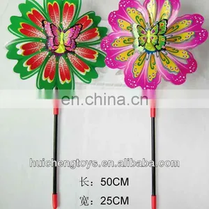 Wholesale Cheap Plastic Pinwheel Flower Windmill Toy With Butterfly thumbnail-1