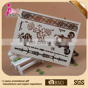 Non-toxic Waterproof Tattoo Feature Blue and Silver Foil Tattoo Sticker Metal Temporary Tattoo Sticker thumbnail-5