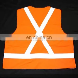New High Visibility Warning Security Working Surveyor Safety Vest 100% Cotton Protective Safety Vest With Reflective Tape thumbnail-4