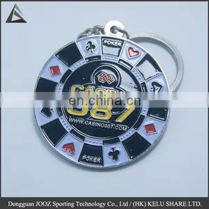 Casino Steel Badge /casino Keychain/poker Keychain thumbnail-1