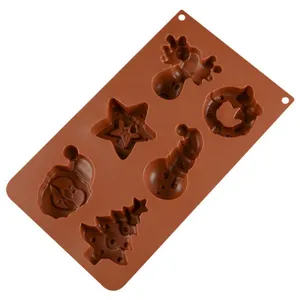 Free Sample Food Grade Heat Resistant Nontoxic Silicone Cake Mold Baking Mousse Pudding Mold Tool Christmas Style thumbnail-3