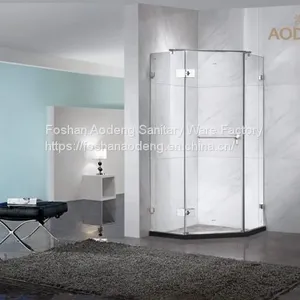 Frameless Diamond Shape Shower Enclosure For Home thumbnail-1