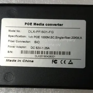POE IP Camera to Fiber Converter Gigabit POE IP Fiber Optical Transmitter and Receiver Single Por POE Fiber Media Conver thumbnail-2
