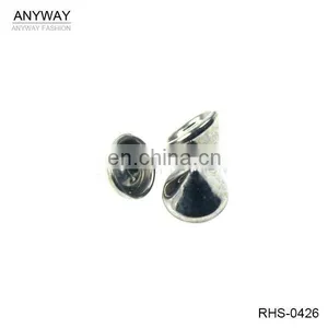 2016 Pointed Top Silver Metal Clothing Studs Trim thumbnail-1