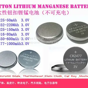 Button Lithium Battery CR2032,CR2450,CR2016,CR2477 thumbnail-1