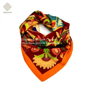 Wholesale Hot Sale Fashion Classic Artis Design Digital Printing Wensli Silk Feel Scarves thumbnail-3