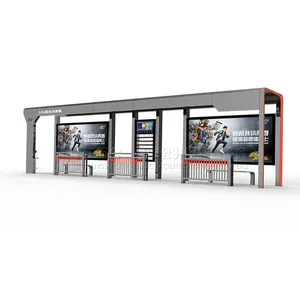 Convenient Wireless WiFi Bus Station Kiosk Intelligent Bus Shelter Platform Light Box Manufacturer thumbnail-3