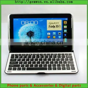 Bluetooth Keyboard Aluminum Case for Samsung Galaxy Note 10.1 N8000 N8010 C2 thumbnail-1