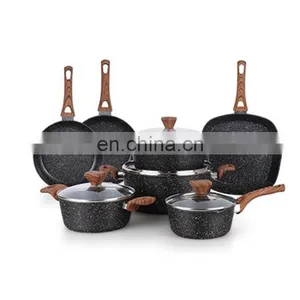 Utensils Outdoor Quality Frying Pans Pots Kichen Accessories Aluminium Nonstick Cookware Sets thumbnail-1