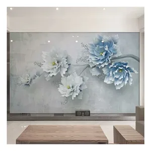 18D 16D 8D Luxury High-quality Decorative 3D 8D Mura Lflower Wallpaper Murals House Dropshipping thumbnail-2