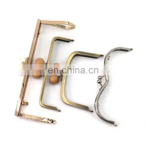 Wholesale Square Silver Brassy Golden Handbag Hardware Bag Part Clutch Frame For Wallet Bag thumbnail-1