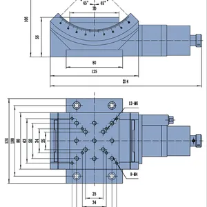 Electric High-precision Angle Table Swing 45 ° Cross Guide Rail Pitch Arc Swing Table Angle Measuring Instrument Swing Angle Measuring Instrument thumbnail-2