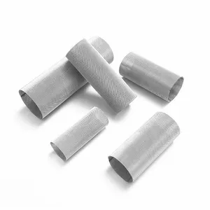 5 25 50 100 150 200 Micron SS 316 304 Stainless Steel Round Cylinder Screen Wire Mesh Filter Tubes thumbnail-2