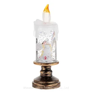 Crystal Ball Christmas Lights - LED Flameless Candle Decor With Snowfall for Wholesale Holiday Gifts Bulk Supplies thumbnail-2