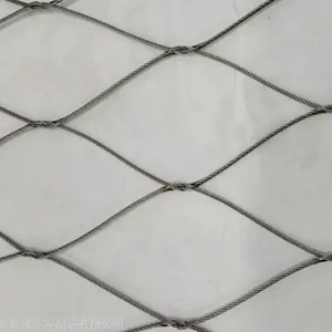 Stainless Steel Flexible Woven Safety Rope Net Is Used for Building High Air Anti-Fall Zoo Safety Fence thumbnail-2