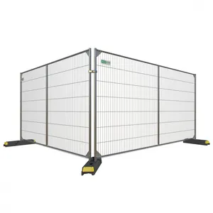 HT-FENCE Temporary Pedestrian Heavy Duty Crowd Control Steel Barricade Crowd Control Barriers Metal Interlocking Barricade thumbnail-3