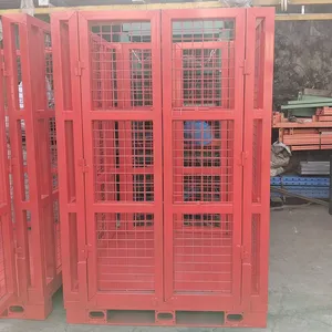 Detachable Double‑Door Cage Box, Metal Mesh Material Cage, Stackable Warehouse Turnover Cage Box, Non‑Standard Customization thumbnail-3
