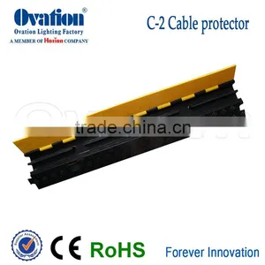 Stage Cable Protector/2 Channels PVC Cable Ramp/high Quality Cable Protector/original Plastic Cable Bank thumbnail-2