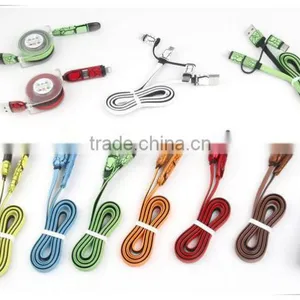 Wholesale Dual Usb Flat Cable for Iphone 6 thumbnail-6