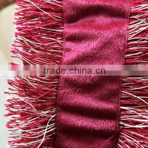 Noble Short Nap Fabric Sofa Cushion and Fringed Embroidered Decor Sofa Pillows thumbnail-2