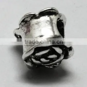 Pdora Jewelry Accessories, Rose Shape DIY Zinc Alloy Hanging and Slider Beads thumbnail-3