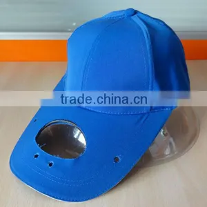 Custom Blank Blue Baseball Solar Fan Cap thumbnail-1