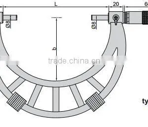 10% off Hot Sale Ouside Micrometer With Interchangeable Anvils 3206-100A 0-100mm in Stock thumbnail-4
