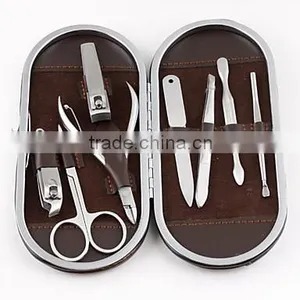 Oval Case With Stainless Steel Nail Clippers Manicure Pedicure Tools thumbnail-1