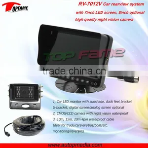 RV-7012V 7inch Waterproof Rearview Mirror Car GPS System With QUAD Monitor thumbnail-1