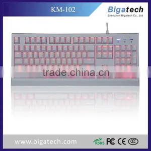 Wired Mechanical Feel Blue Backlit Gaming Keyboard Bigatech Wholesale Direct! thumbnail-6