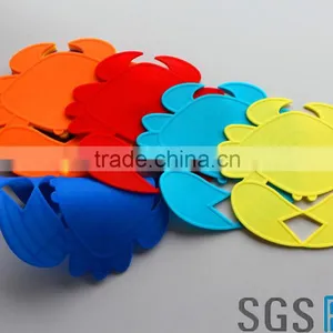 Silicone Crab Placemat Chinese Factory Wholesale Portable High Quality Crab Little Cute Table Mats thumbnail-1
