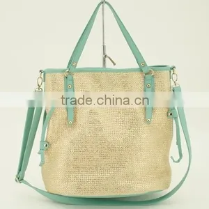 PP Fabric New Ladies Fashion Beach Straw Bag Tote Bag thumbnail-3