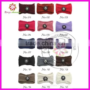 New Crochet Headband Knit Hairband Winter Women Ear Warmer Handmade Headwrap thumbnail-1
