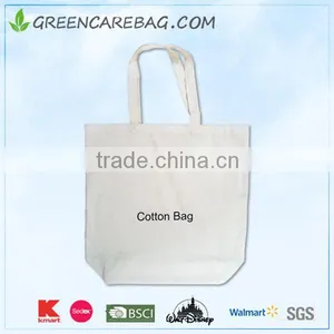 Durable Natural Cotton Pure White Shopping Bag thumbnail-1