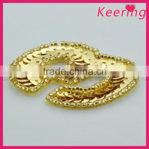 Wholesale Sew on Bag Sequin Patch in Gold WRAB-011 thumbnail-2