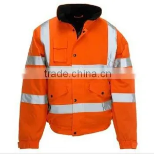 EN20471 High Visibility Fluorescent Color Reflective Safety Jacket thumbnail-1