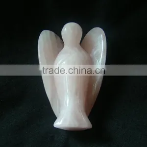 CH-AS04 New Fashion Gift Decoration Carving Natural Rose Crystal Angel thumbnail-1