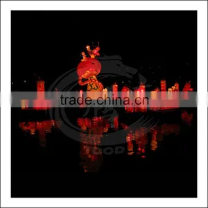 Chinese Red Silk Dragon Lantern thumbnail-2