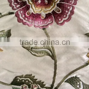 Silk Polyester Embroidery Home Textile Curtain Fabric thumbnail-1
