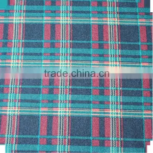 Plaid Double Side Brushed Blanket Fabric Polyester Visocse Printed Fabric thumbnail-2
