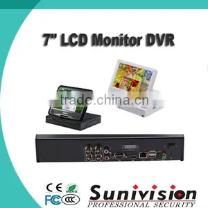 10" LCD Monitor AHD DVR, P2P Support 4CH 720P Real-time Record, 1CH 720P Real-time Playback thumbnail-1