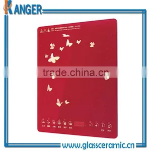 Red Glass Charger Plate Thermal Resistance Tinted Glass for Cooker thumbnail-1