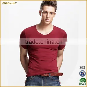 Hot Sale Men's Short Sleeve Slim Fit Gym t Shirts Softextile Cotton Solid Color t Shirts thumbnail-2