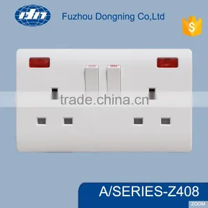 China Wholesale Factory Double 13A 5 PIN Multi-functional Switched Socket Z408 thumbnail-1