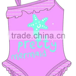Girls Lovely Print Lycra One Piece Swimsuit thumbnail-1