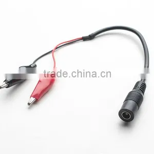 2.1mm DC Barrel Jack to Electric Alligator Clips With Wire thumbnail-1
