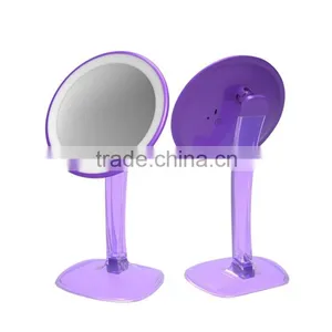 1000mAh Lithium Battery Lighted Stand Desktop Vanity Mirror With Magnification thumbnail-1