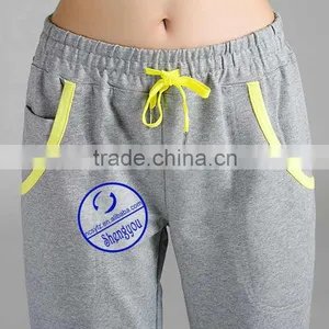 2015 Custom Newest Design Woman Grey Fitted Jogger Pants thumbnail-6