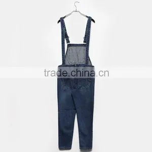 2015 Ladies Women Denim Jumpsuit thumbnail-1